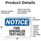 Signmission Fire Sprinkler Test Valve OSHA Notice Sign, Vinyl Decal, 7in W x 5in L, 2PK OS-2PACK-NS-D-57-L-12689 - alternate 4
